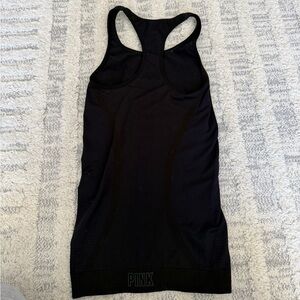 PINK Victoria's Secret Black Racerback Tank Top